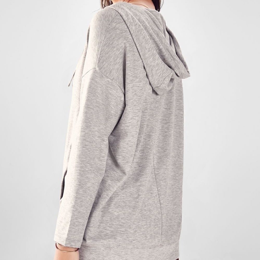 Fabletics | Gray Oversized Hooded Sweatshirt Dress